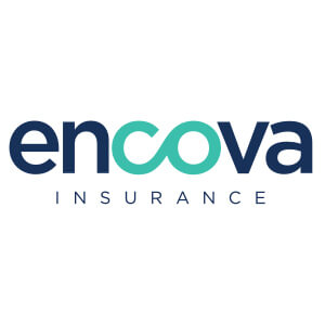Logo for Encova insurance company. Links to their contact info.